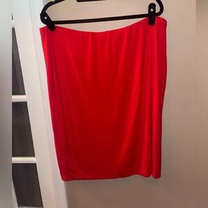 Monroe & Main vibrant Red Skirt knee length stretchy pull on woman’s 1X NWT